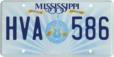 MS license plate HVA586