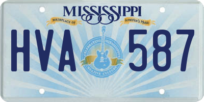 MS license plate HVA587