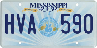 MS license plate HVA590