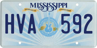 MS license plate HVA592