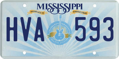 MS license plate HVA593