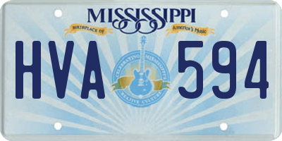 MS license plate HVA594