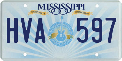 MS license plate HVA597