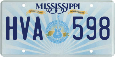 MS license plate HVA598