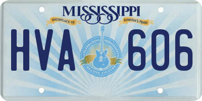 MS license plate HVA606
