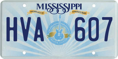 MS license plate HVA607