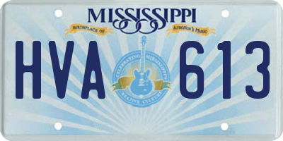 MS license plate HVA613