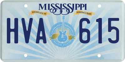 MS license plate HVA615