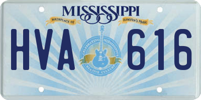 MS license plate HVA616