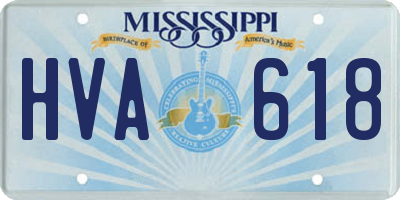 MS license plate HVA618