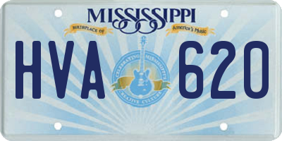 MS license plate HVA620