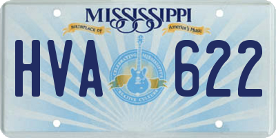 MS license plate HVA622