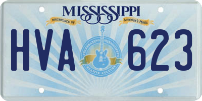 MS license plate HVA623