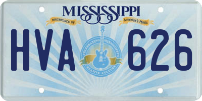 MS license plate HVA626