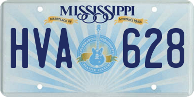 MS license plate HVA628
