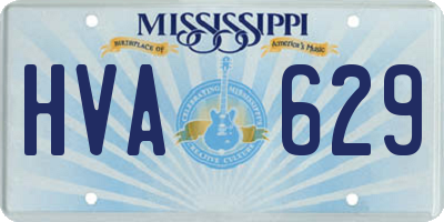 MS license plate HVA629