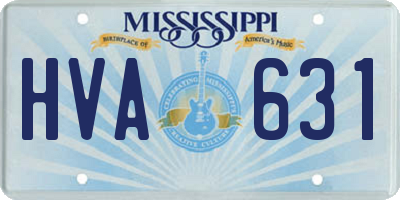 MS license plate HVA631