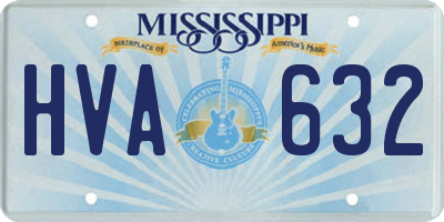 MS license plate HVA632