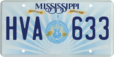 MS license plate HVA633