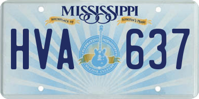 MS license plate HVA637