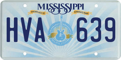 MS license plate HVA639