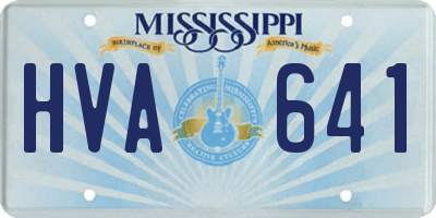 MS license plate HVA641
