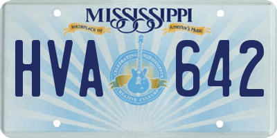 MS license plate HVA642