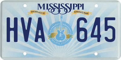 MS license plate HVA645