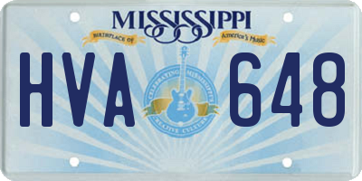 MS license plate HVA648