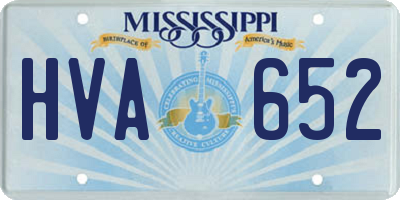 MS license plate HVA652