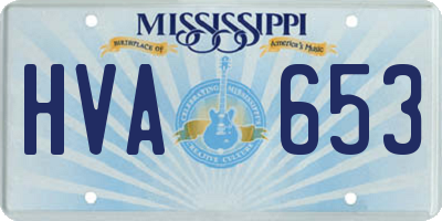 MS license plate HVA653