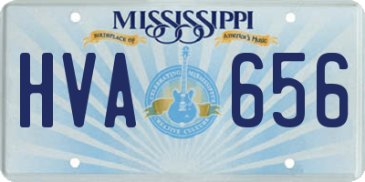 MS license plate HVA656