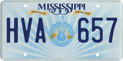 MS license plate HVA657