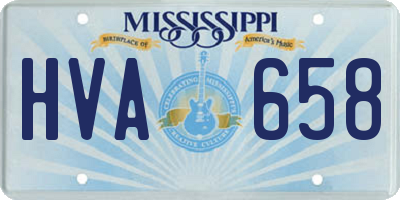 MS license plate HVA658