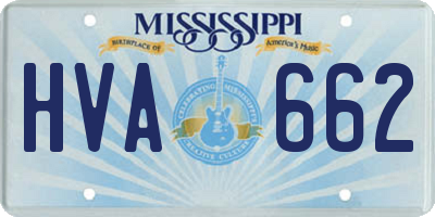 MS license plate HVA662