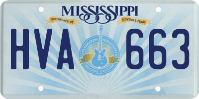 MS license plate HVA663