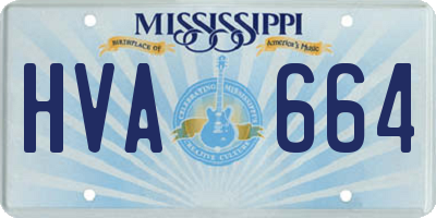 MS license plate HVA664