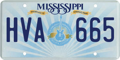 MS license plate HVA665