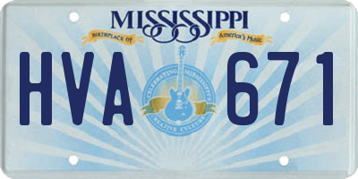 MS license plate HVA671