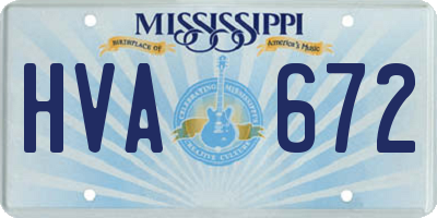 MS license plate HVA672