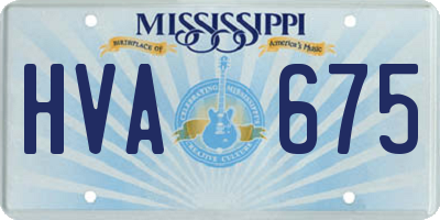 MS license plate HVA675