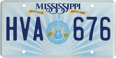 MS license plate HVA676