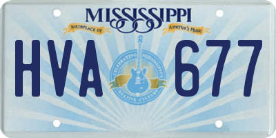 MS license plate HVA677