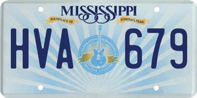 MS license plate HVA679