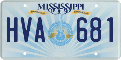 MS license plate HVA681