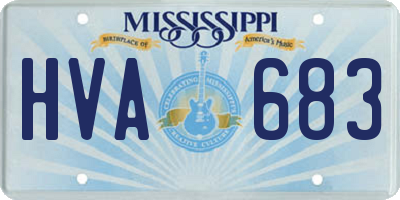 MS license plate HVA683