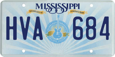 MS license plate HVA684