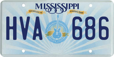 MS license plate HVA686