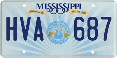 MS license plate HVA687