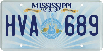 MS license plate HVA689